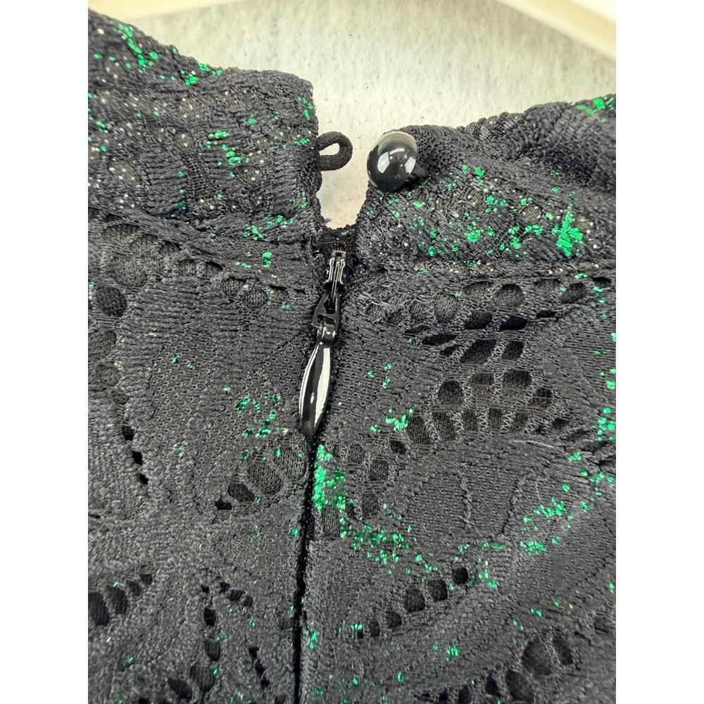 Wicked Paul Tazewell Black Green Lace Costume Dress Women's L 10/12 Universal - Picture 13 of 16